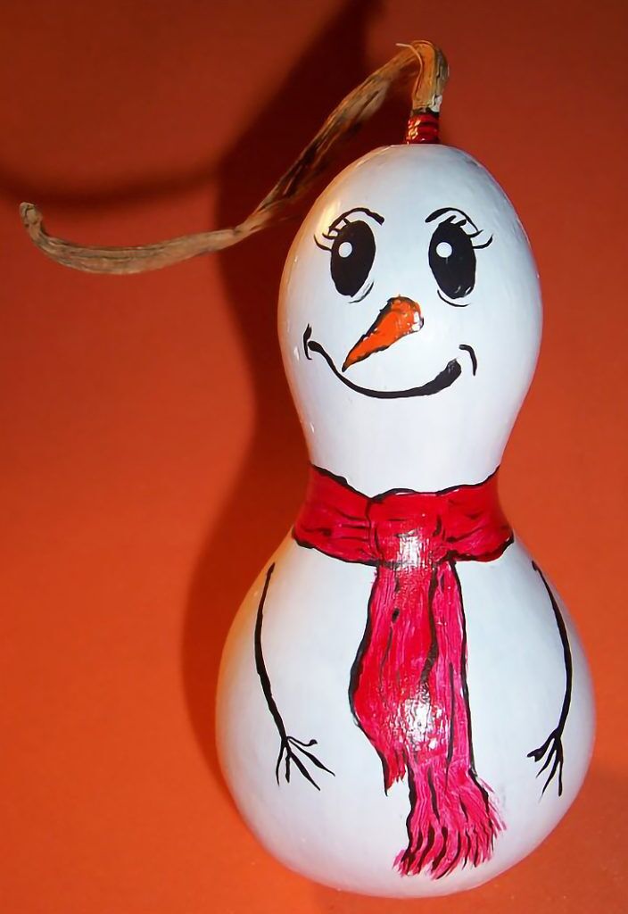 LET IT outlet SNOW Snowman hand painted gourd