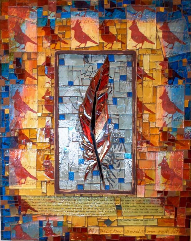 Cheapest Mixed media tile mosaic acrylic art